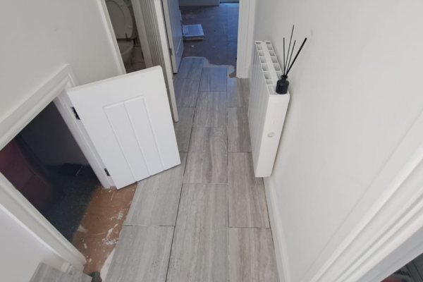 floor tiling after